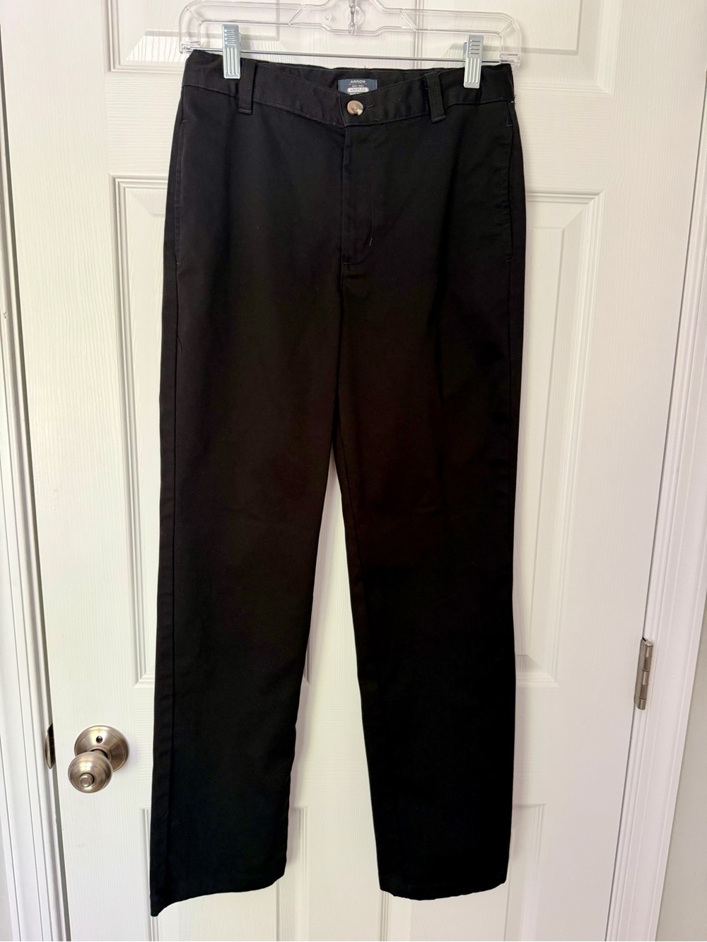 Boys Arrow Twill Pants - Black - Size 16 with Adjustable Waist - Like New